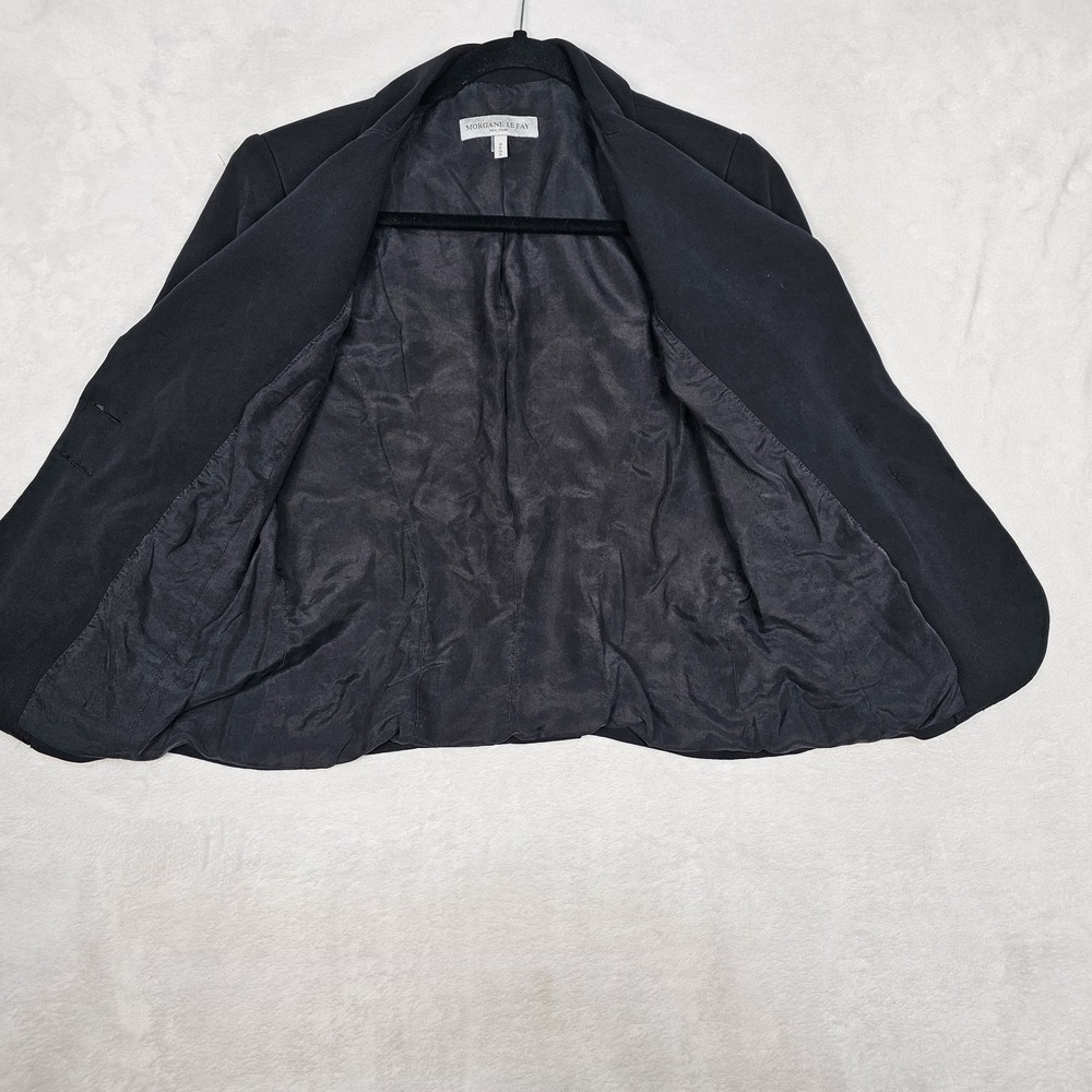 Morgane Le Fay Blazer Womens M Silk Lycra Jacket Career Office Lightweight USA - Picture 10 of 11
